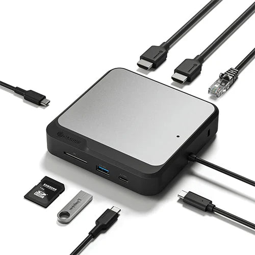 Clarity Max Pro 32인치 UHD 4K 모니터(USB-C 전원 공급 및 웹캠 포함)(2개 팩) + 듀얼 4K 범용 도킹 스테이션 - HDMI 에디션