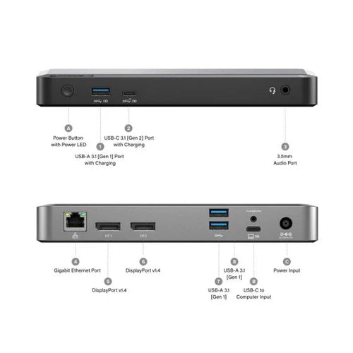 USB-C 전원 공급 기능이 있는 Clarity Max 32인치 UHD 4K 모니터(2개 팩) + DX2 듀얼 4K 디스플레이 범용 도킹 스테이션 – 65W 전원 공급 기능
