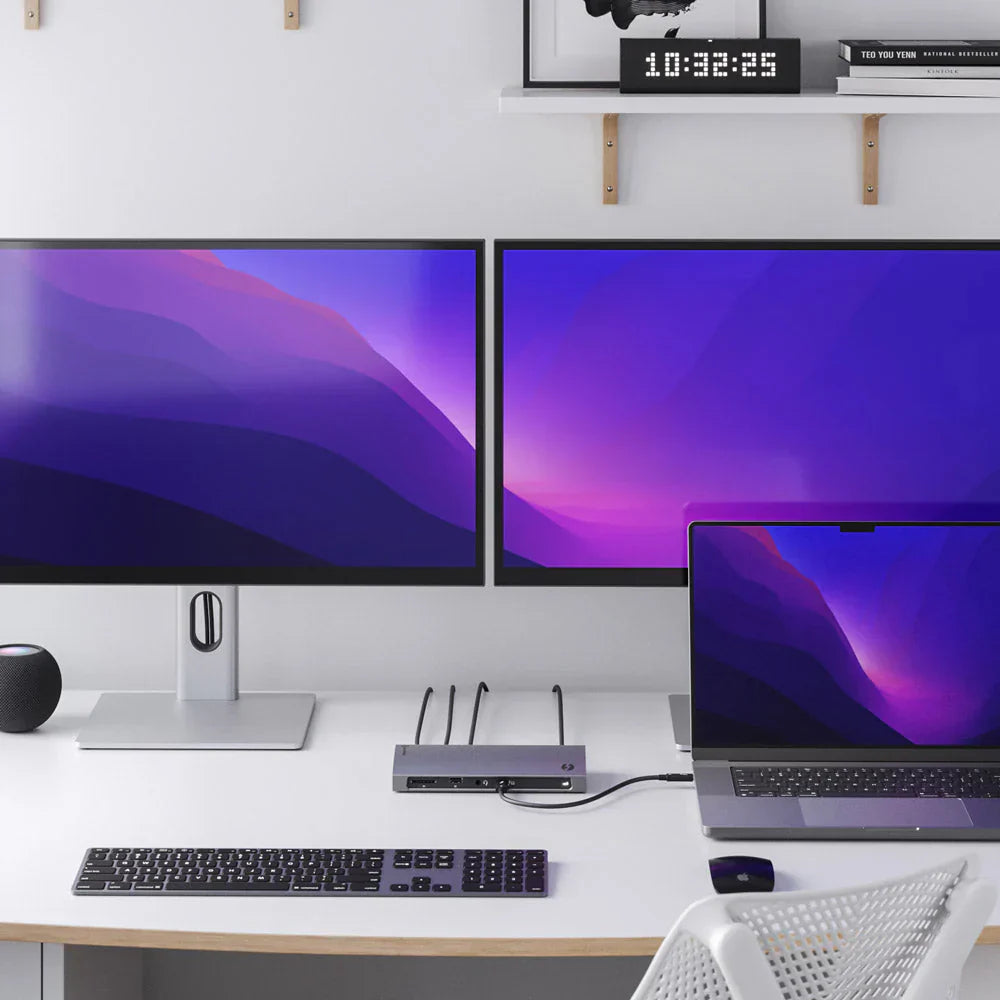 Clarity Max 32" UHD 4K Monitor with USB-C Power Delivery (Pack of 2) + Thunderbolt 4 BLAZE Docking Station