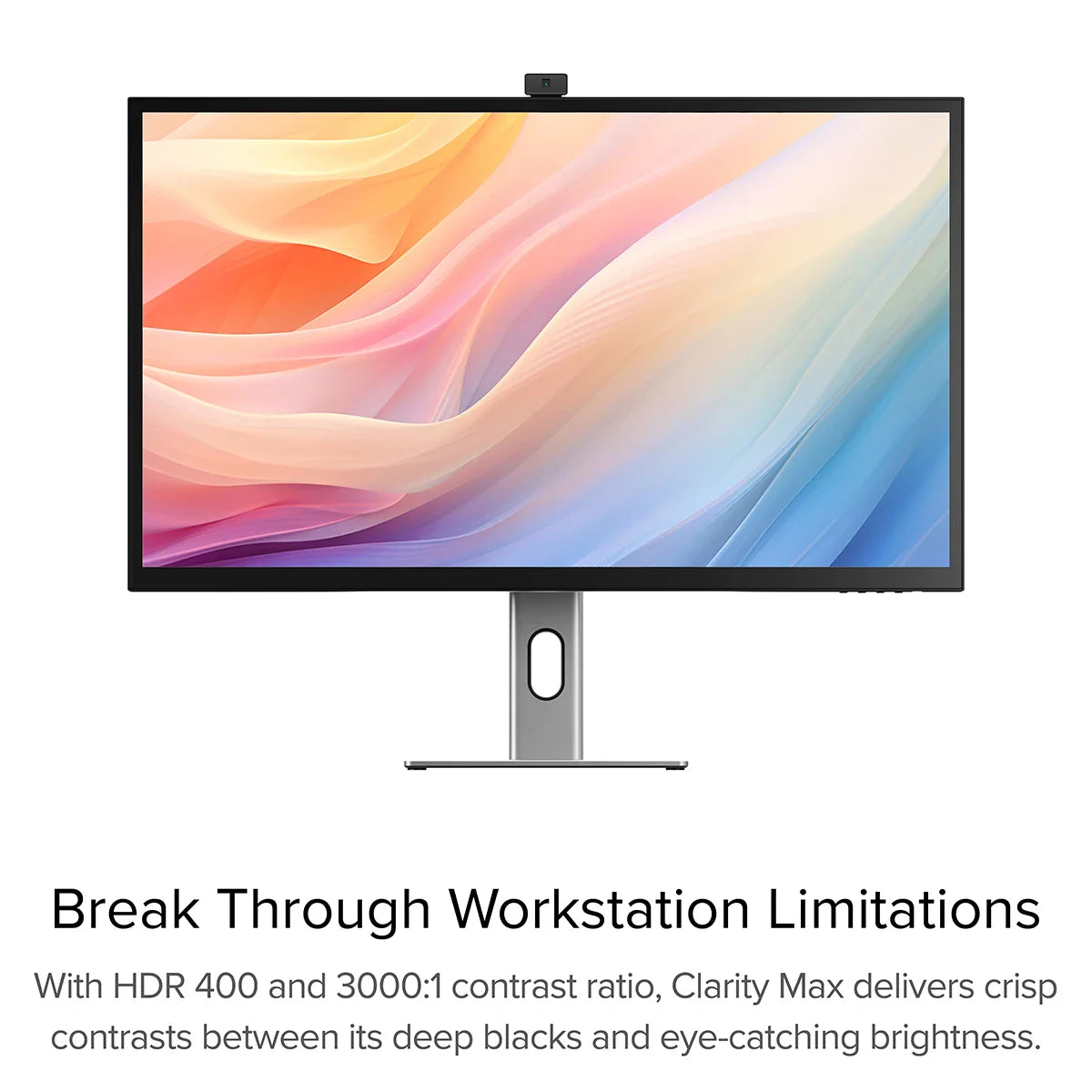 Clarity Max Pro 32" UHD 4K Monitor with USB-C Power Delivery and Webcam