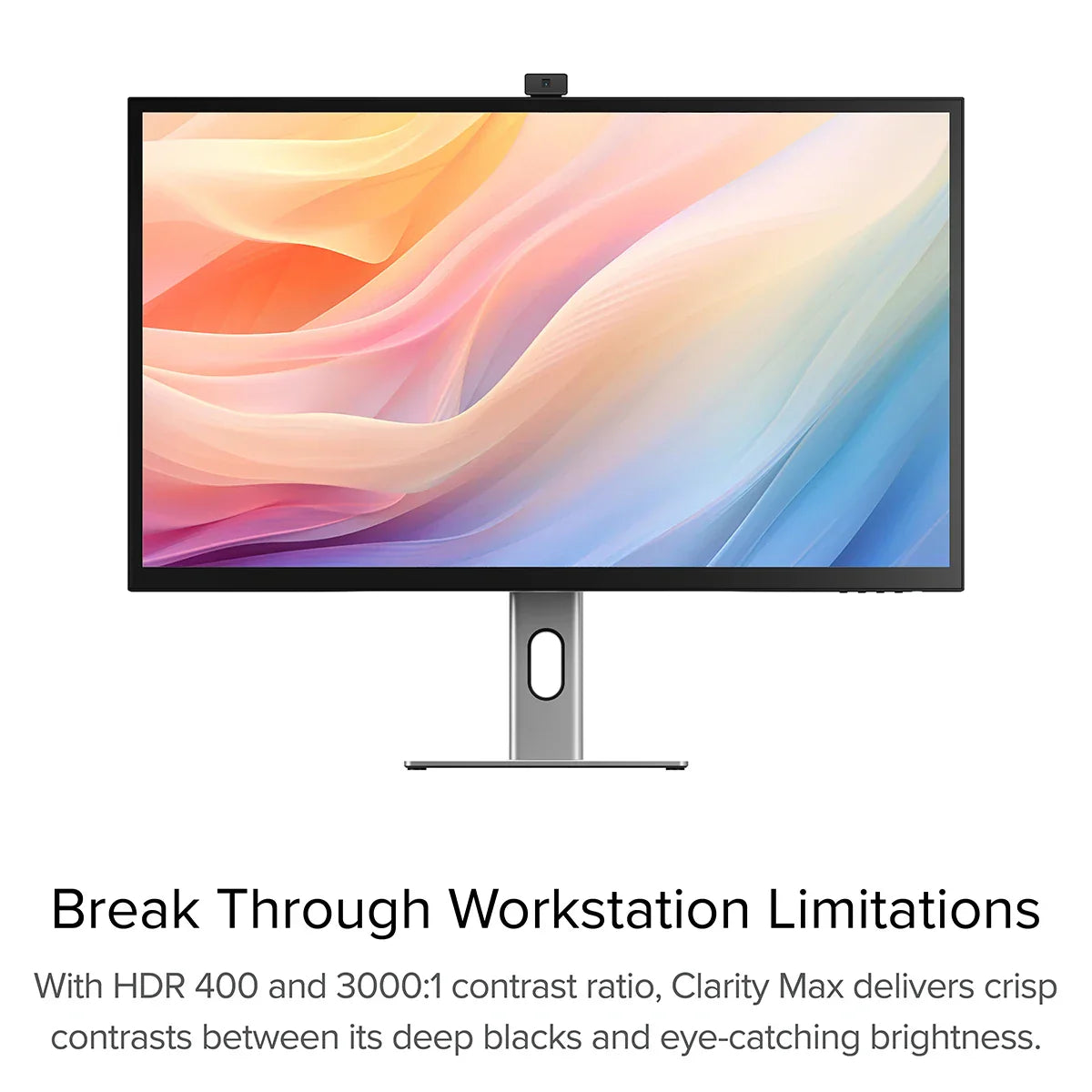 Clarity Max Pro 32인치 UHD 4K 모니터(USB-C 전원 공급 및 웹캠 포함)(2개 팩) + 듀얼 4K 범용 도킹 스테이션 - DisplayPort 에디션