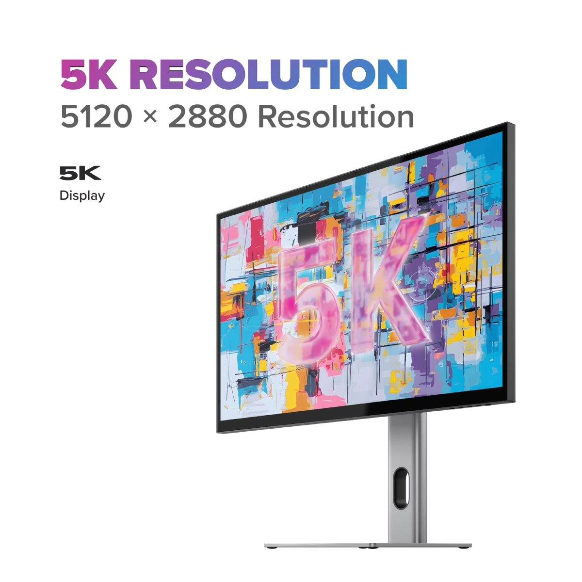 Clarity 5K 27” Monitor with 65W Laptop Charging USB-C Hub