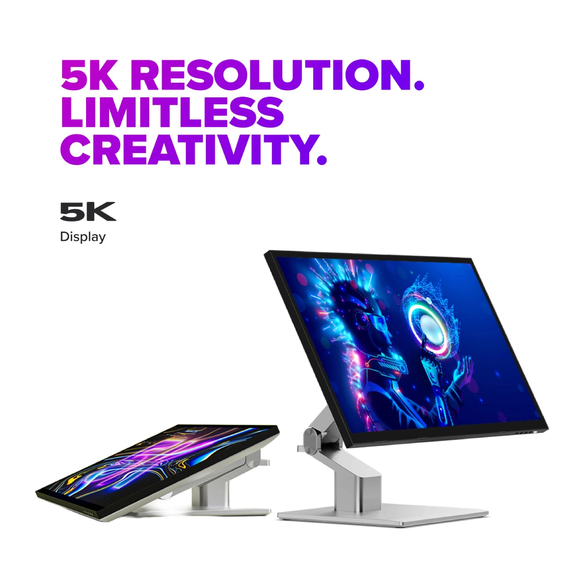 USB-C 전원 공급 및 터치스크린을 갖춘 Clarity 5K 접이식 터치 27인치 UHD 모니터