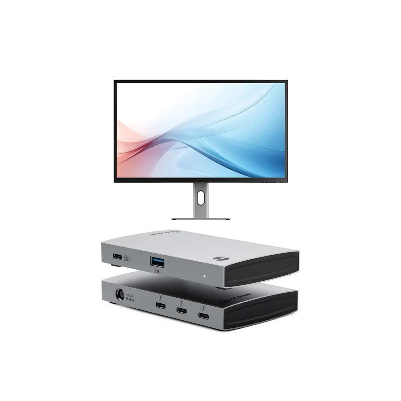 USB-C 전원 공급 기능이 있는 Clarity Max 32인치 UHD 4K 모니터 + Thunderbolt 4 BLAZE 허브