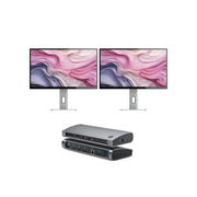 CLARITY 27인치 UHD 4K 모니터(2개 팩) + Thunderbolt 4 BLAZE 도킹 스테이션