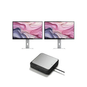 CLARITY 27인치 UHD 4K 모니터(2개 팩) + 듀얼 4K 범용 도킹 스테이션 HDMI 에디션
