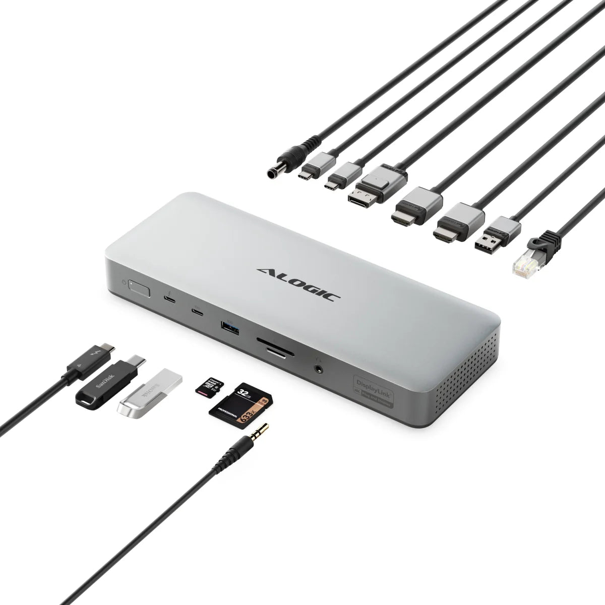 ALOGIC Quad 4K 디스플레이 Thunderbolt 하이브리드 범용 도킹 스테이션 – DU4