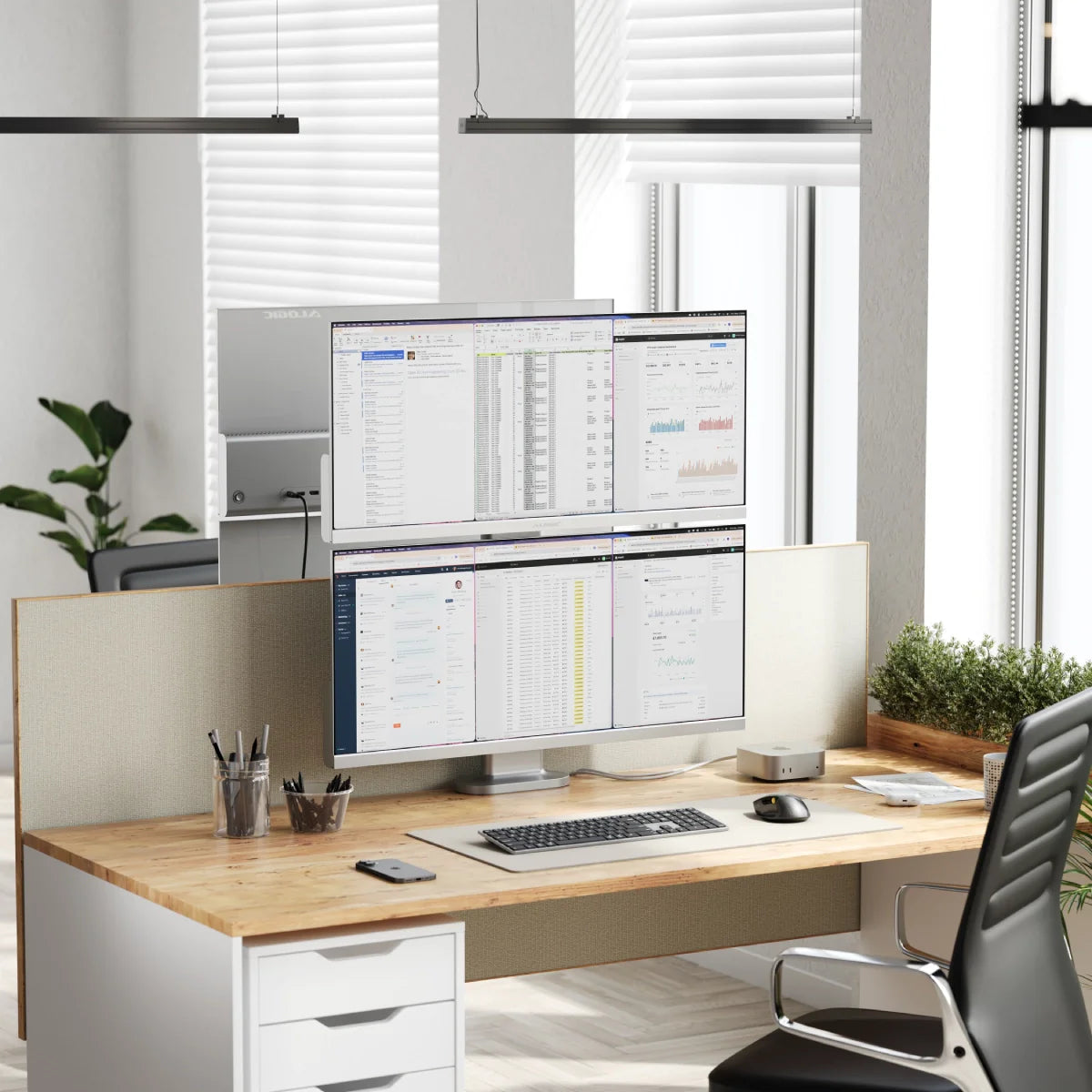 Elevate Dual Vertical Monitor Stand for 34" Edge Monitors