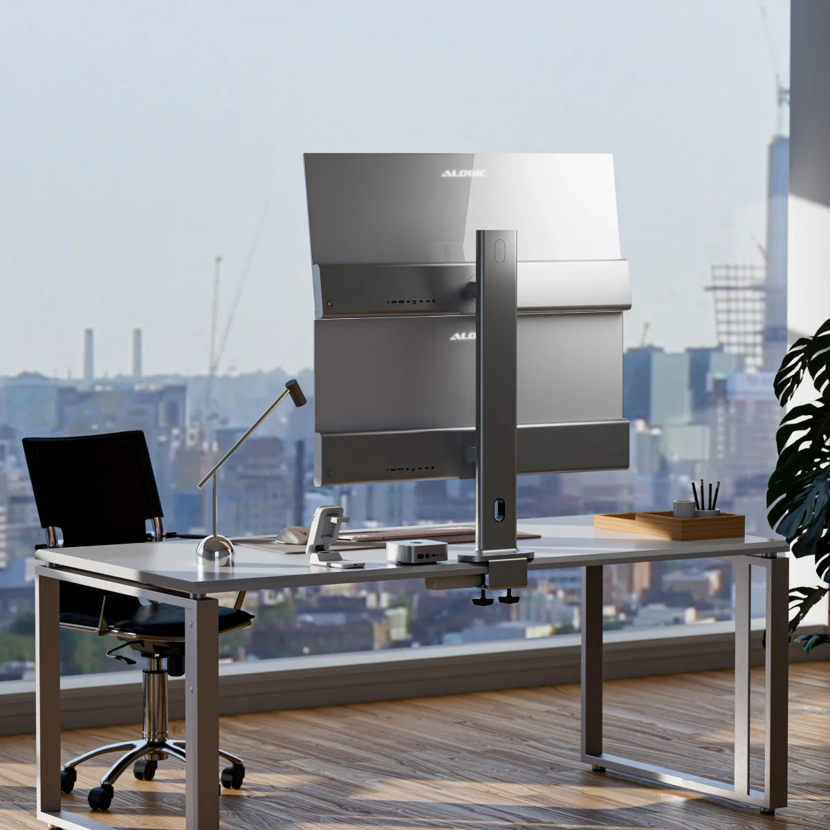 Elevate Dual Vertical Monitor Stand for 34" Edge Monitors