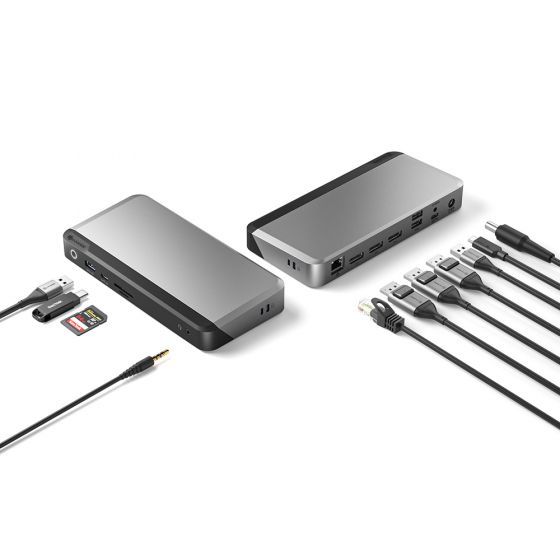 100W 전원 공급 기능을 갖춘 DX3 트리플 4K 디스플레이 범용 도킹 스테이션_3