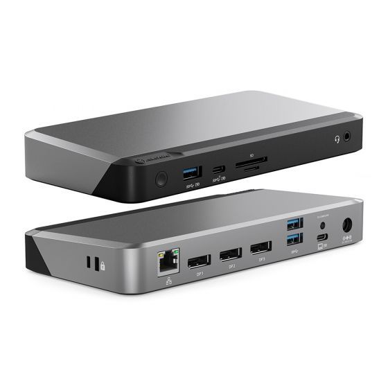 100W 전원 공급 기능을 갖춘 DX3 트리플 4K 디스플레이 범용 도킹 스테이션_4