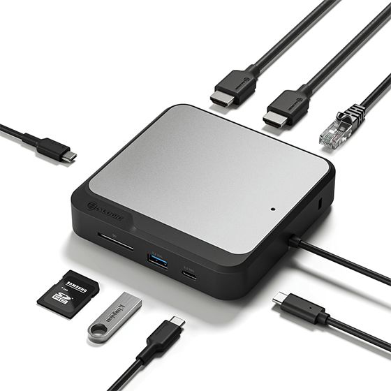 Clarity Pro 27인치 UHD 4K 모니터(65W PD 및 웹캠 포함) + 듀얼 4K 범용 도킹 스테이션 HDMI 에디션
