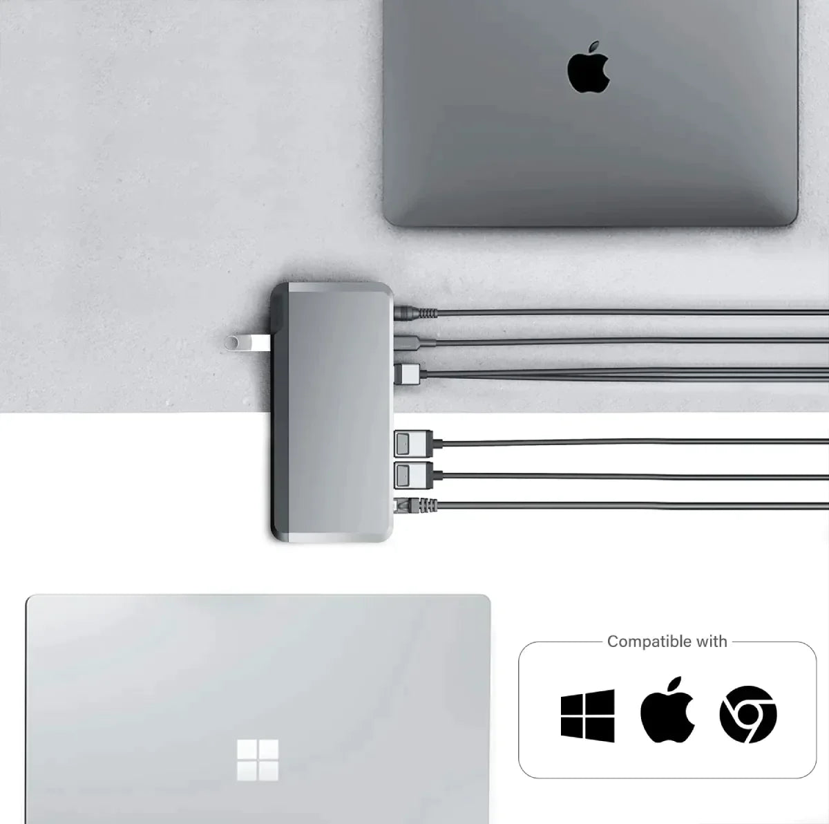 MX2 USB-C 듀얼 디스플레이 DP Alt. 모드 도킹 스테이션 - 65W 전력 공급 포함