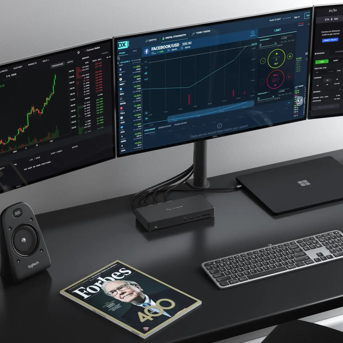 USB-C 트리플 디스플레이 DP Alt. 모드 도킹 스테이션 - 100W 전원 공급이 가능한 MA3(노트북 충전) - DP 2개 및 HDMI 1개(최대 4K 60Hz 지원)